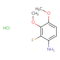 Chemical structure of 2-fluoro-3,4-dimethoxyaniline hydrochloride - CSSB02495338609