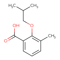 Chemical structure of 3-methyl-2-(2-methylpropoxy)benzoic acid - CSSB00011371957