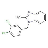 Chemical structure of 1-[(3,4-dichlorophenyl)methyl]-2-methyl-1H-1,3-benzodiazole - CSSB00028887342
