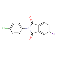 Chemical structure of 2-(4-chlorophenyl)-5-iodo-2,3-dihydro-1H-isoindole-1,3-dione - CSSB00121672449
