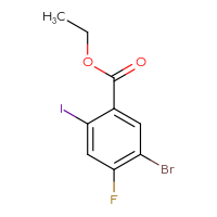 Chemical structure of ethyl 5-bromo-4-fluoro-2-iodobenzoate - CSSB00012920333