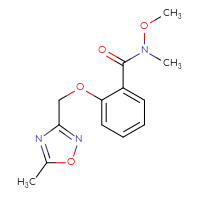 Chemical structure of N-methoxy-N-methyl-2-[(5-methyl-1,2,4-oxadiazol-3-yl)methoxy]benzamide - CSSB00103988403
