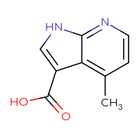 Chemical structure of 4-methyl-1H-pyrrolo[2,3-b]pyridine-3-carboxylic acid - CSSB00009878774