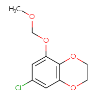 Chemical structure of 7-chloro-5-(methoxymethoxy)-2,3-dihydro-1,4-benzodioxine - CSSB20460523295