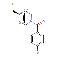 Chemical structure of rac-(1R,4S,5S)-2-(4-bromobenzoyl)-5-(fluoromethyl)-2-azabicyclo[2.2.1]heptane - CSSB06803054965