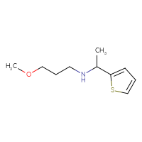 Chemical structure of (3-methoxypropyl)[1-(thiophen-2-yl)ethyl]amine - CSSB00000713557