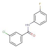Chemical structure of 3-chloro-N-(3-fluorophenyl)benzamide - CSSB00102606123