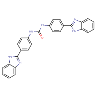 Chemical structure of 1,3-bis[4-(1H-1,3-benzodiazol-2-yl)phenyl]urea - CSSB03547006901