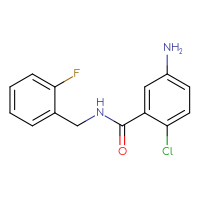 Chemical structure of 5-amino-2-chloro-N-[(2-fluorophenyl)methyl]benzamide - CSSB00000740712
