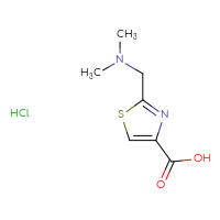 Chemical structure of 2-[(dimethylamino)methyl]-1,3-thiazole-4-carboxylic acid hydrochloride - CSSB00015185640