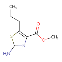 Chemical structure of methyl 2-amino-5-propyl-1,3-thiazole-4-carboxylate - CSSB00000721851