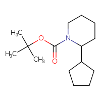 Chemical structure of tert-butyl 2-cyclopentylpiperidine-1-carboxylate - CSSB00153545327
