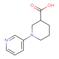 Chemical structure of 1-(pyridin-3-yl)piperidine-3-carboxylic acid - CSSB00010387822