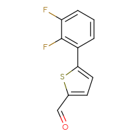 Chemical structure of 5-(2,3-difluorophenyl)thiophene-2-carbaldehyde - CSSB00011361456