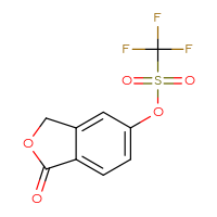 Chemical structure of 1-oxo-1,3-dihydro-2-benzofuran-5-yl trifluoromethanesulfonate - CSSB03551903759