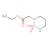 Chemical structure of ethyl 2-(1,1-dioxo-1λ⁶,2,6-thiadiazinan-2-yl)acetate - CSSB00016462936