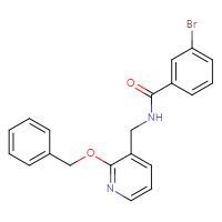 Chemical structure of N-{[2-(benzyloxy)pyridin-3-yl]methyl}-3-bromobenzamide - CSSB06963330956