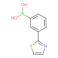 Chemical structure of [3-(1,3-thiazol-2-yl)phenyl]boronic acid - CSSB00010979504