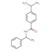 Chemical structure of N-(1-phenylethyl)-4-(propan-2-yl)benzamide - CSSB00046109047