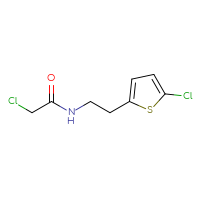 Chemical structure of 2-chloro-N-[2-(5-chlorothiophen-2-yl)ethyl]acetamide - CSSB00013143516