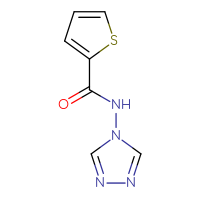 Chemical structure of N-(4H-1,2,4-triazol-4-yl)thiophene-2-carboxamide - CSSB00000008749