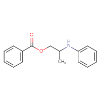 Chemical structure of 2-(phenylamino)propyl benzoate - CSSB06571365042