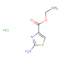 Chemical structure of ethyl 2-amino-1,3-thiazole-4-carboxylate hydrochloride - CSSB00000700822