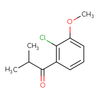 Chemical structure of 1-(2-chloro-3-methoxyphenyl)-2-methylpropan-1-one - CSSB02516815365