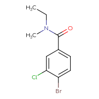 Chemical structure of 4-bromo-3-chloro-N-ethyl-N-methylbenzamide - CSSB00012841414
