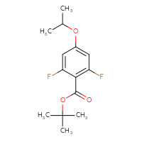 Chemical structure of tert-butyl 2,6-difluoro-4-(propan-2-yloxy)benzoate - CSSB21103685821