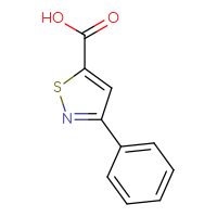 Chemical structure of 3-phenyl-1,2-thiazole-5-carboxylic acid - CSSB00000763328