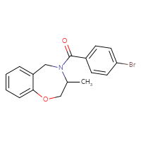 Chemical structure of 4-(4-bromobenzoyl)-3-methyl-2,3,4,5-tetrahydro-1,4-benzoxazepine - CSSB00094514941