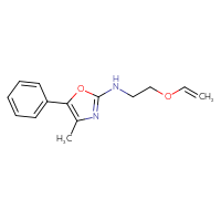 Chemical structure of N-[2-(ethenyloxy)ethyl]-4-methyl-5-phenyl-1,3-oxazol-2-amine - CSSB21495862279