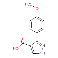 Chemical structure of 3-(4-methoxyphenyl)-1H-pyrazole-4-carboxylic acid - CSSB00000241310