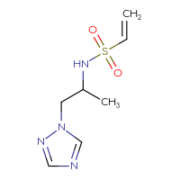 Chemical structure of N-[1-(1H-1,2,4-triazol-1-yl)propan-2-yl]ethene-1-sulfonamide - CSSB06756365135