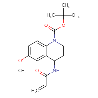 Chemical structure of tert-butyl 6-methoxy-4-(prop-2-enamido)-1,2,3,4-tetrahydroquinoline-1-carboxylate - CSSB01276571484