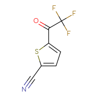 Chemical structure of 5-(2,2,2-trifluoroacetyl)thiophene-2-carbonitrile - CSSB00011069759