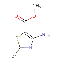 Chemical structure of methyl 4-amino-2-bromo-1,3-thiazole-5-carboxylate - CSSB00021500051