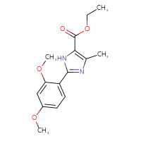Chemical structure of ethyl 2-(2,4-dimethoxyphenyl)-4-methyl-1H-imidazole-5-carboxylate - CSSB06588282516