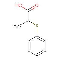 Chemical structure of 2-(phenylsulfanyl)propanoic acid - CSSB00000199063