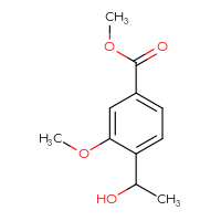 Chemical structure of methyl 4-(1-hydroxyethyl)-3-methoxybenzoate - CSSB03554913337