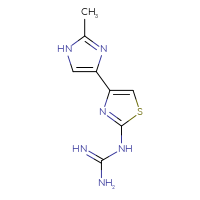 Chemical structure of N-[4-(2-methyl-1H-imidazol-4-yl)-1,3-thiazol-2-yl]guanidine - CSSB00009998482