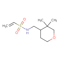 Chemical structure of N-[(3,3-dimethyloxan-4-yl)methyl]ethene-1-sulfonamide - CSSB02133886485