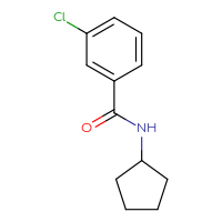 Chemical structure of 3-chloro-N-cyclopentylbenzamide - CSSB00000160924