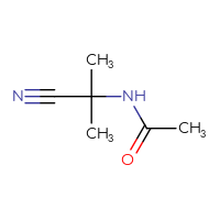 Chemical structure of N-(1-cyano-1-methylethyl)acetamide - CSSB00000241263