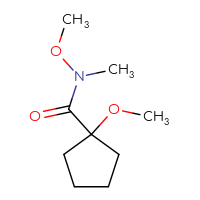 Chemical structure of N,1-dimethoxy-N-methylcyclopentane-1-carboxamide - CSSB00016345335