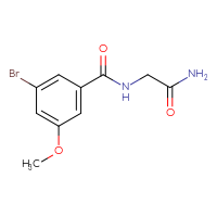 Chemical structure of 2-[(3-bromo-5-methoxyphenyl)formamido]acetamide - CSSB01994909491