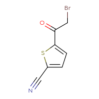Chemical structure of 5-(2-bromoacetyl)thiophene-2-carbonitrile - CSSB00009817167