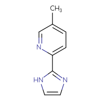 Chemical structure of 2-(1H-imidazol-2-yl)-5-methylpyridine - CSSB00015911770