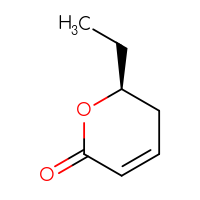 Chemical structure of (6S)-6-ethyl-5,6-dihydro-2H-pyran-2-one - CSSB06368611940